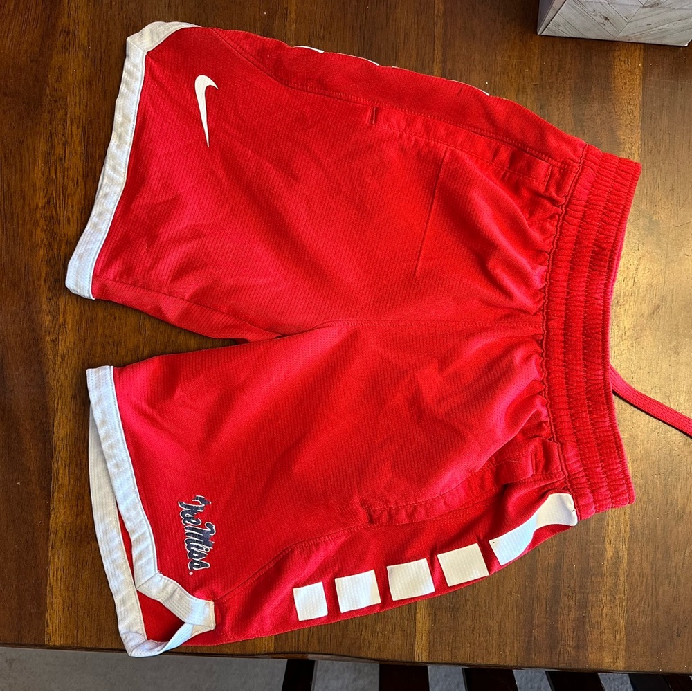 Ole Miss Nike Red Athletic Shorts Youth